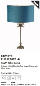 Veioza, Lampa de masa eleganta Palm teal