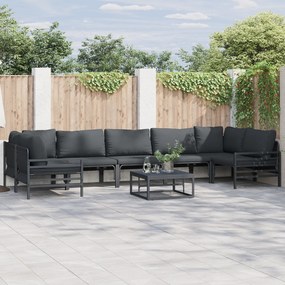 vidaXL Set de canapele pentru grădină 7 pcs Antracit Oțel