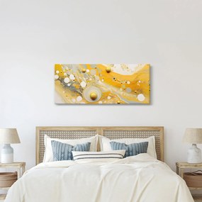 Tablou - fundal abstract cu decor de aur (120x50 cm)