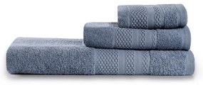 Prosoape de baie albastre 3 buc. din bumbac din frotir Piramit – Foutastic