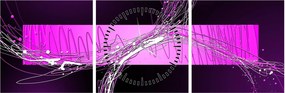 Tablou abstract (cu ceas) (90x30 cm)
