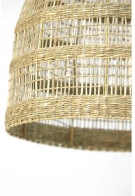 Lustră în culoare naturală cu abajur din iarbă de mare ø 38 cm Sagar – Light &amp; Living