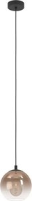 Eglo 901923 - Pendul ARISCANI pe cablu 1xE27/60W/230V negru/bej/fumuriu