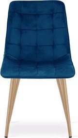 Scaun de masa SPLIT VELVET, albastra