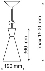 Lustra MODERN 1C 1xE27/20W/230V