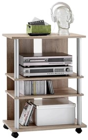 FMD Raft TV   Hi-Fi cu 3 compartimente, 65x40x79,2cm, stejar