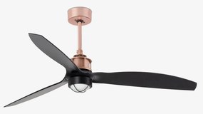 Lustra cu Ventilator si telecomanda JUST FAN M LED cupru/negru