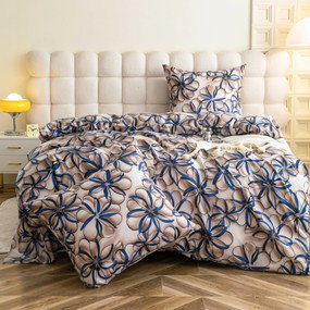 Lenjerie din microfibra FLORVINA bej Dimensiune lenjerie de pat: 2 buc 70 x 90 cm | 200 x 220 cm