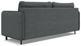 Canapea gri închis extensibilă/cu spațiu de depozitare 226 cm Luana – Makamii