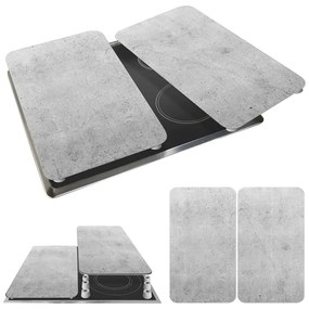 Set 2 protecții din sticlă pentru aragaz Wenko Universal, gri