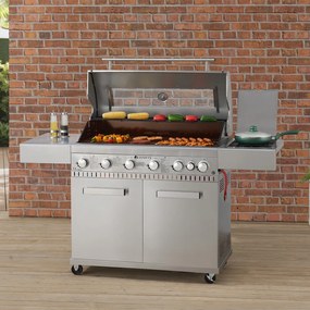 Gratar pe gaz Minnesota BBQ cu 6 arzatoare + 1 arzator lateral