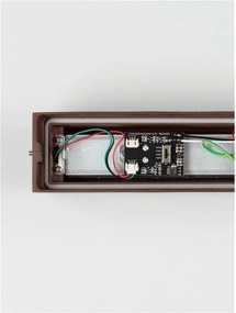 Aplica exterior corten liniara 50cm IP65 LED CCT PRISMATIC