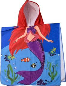 Poncho pentru copii MERMAID AND FISH 60 x 90 cm Dimensiune: 60 x 90 cm