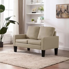 288758 vidaXL Canapea cu 2 locuri, cappuccino, piele ecologică