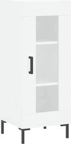 vidaXL Servantă, alb, 34,5x34x90 cm, lemn compozit