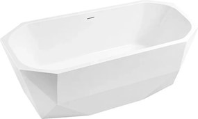 Cada freestanding Rea Diamanti 170x80 cm alb lucios