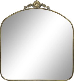 Oglindă de perete cu ramă decorativă, aspect vintage, H90/L80/W3.5 cm