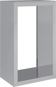 vidaXL Suport pentru lemne de foc, 60x40x100 cm, oțel inoxidabil
