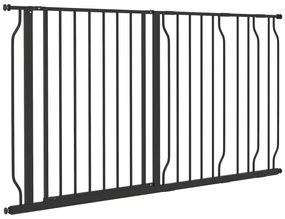 PawHut Barieră de siguranță barieră pentru animal de companie lungime reglabilă dim. 145L x 76H cm negru | Aosom Romania