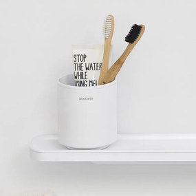 Brabantia MindSet suport periuță de dinți 1005685, Curățare ușoară, Deschidere largă, Acoperire minerală, Alb