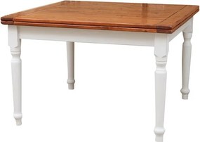 Masa pliabila, L120(240) 120 H80 cm, culoare nuc alb antic, Lemn masiv