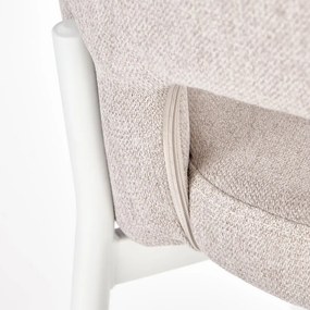 Scaun de bucaterie Selah, bej/alb