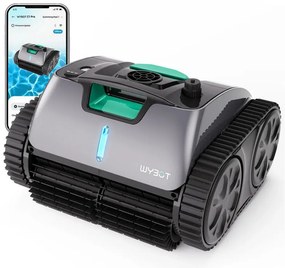 Robot curatare piscine fara fir Wybot C1 Pro, 65W, SMART, Pana la 150 m², 3 moduri, Auto-parcare, Auto-revers, IPX8, Gri