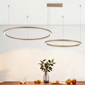 Brilagi - Lustru LED reglabil suspendat pe cablu PORTOFINO LED/98W/230V bej + telecomandă