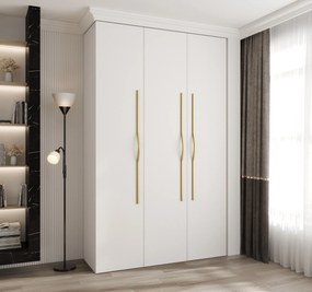 Dulap de haine 150 cm Carmela 40-2 (alb + Auriu). 1126566