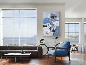 Tablou de perete pictura acrilica Paisaje azul 83x123cm