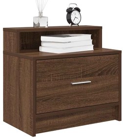 vidaXL Noptiera cu sertar Stejar maro 51x31x47 cm