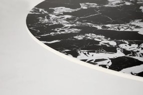 Masa rotunda Manuel marmura neagra/negru - ø120/h77 cm