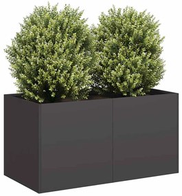 vidaXL Jardinier negru 80x40x40 cm Oțel laminat la rece