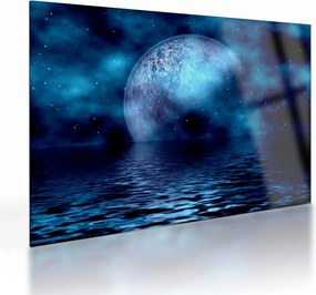 Tablou pe sticlă Luna deasupra mării (70x50 cm)