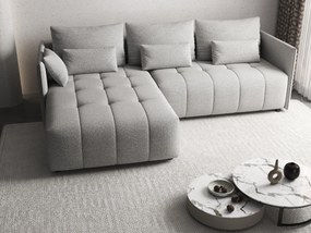 Colțar extensibil dumonde cu ladă de depozitare si sezut confortabil din spuma high-density, Malta Euphoria Dove II 235x185 cm