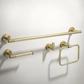 Set accesorii pentru baie GRID auriu periat 4 piese