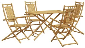 3278529 vidaXL Set mobilier de grădină, 5 piese, bambus