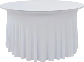 vidaXL Huse elastice de masă lungi, 2 buc., alb, 180x74 cm