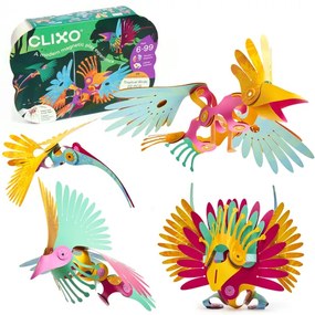 CLIXO® JOC MAGNETIC DE CONSTRUIT - PASARI TROPICALE (22 PIESE) - CLIXO (CL-TRBD-TR-1)