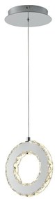 Lustra LED suspendata design modern Girona crom