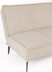 Canapea bej extensibilă cu tapițerie din țesătură bouclé 184 cm Cielke – White Label