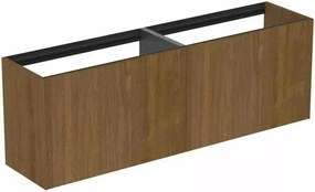 Dulap baza suspendat Ideal Standard Atelier Conca 2 sertare 160 cm finisaj nuc inchis