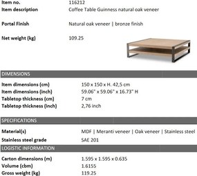Masuta de cafea design LUX Guinness
