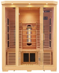 Infračervená sauna/ tepelná kabína Helsinki 150 s triplexným vykurovacím systémom a drevom Hemlock