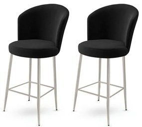 Set de scaune de bar Alte Black, 2 bucăți, 2 buc.