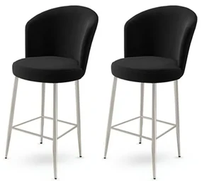 Set de scaune de bar Alte Black, 2 bucăți, 2 buc.