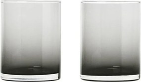 Set 2 pahare Blomus Mera, 220 ml, negru transparent