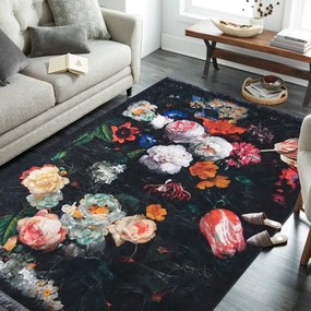 Covor anti-alunecare cu model floral înflorit Lăţime: 80 cm | Lungime: 150 cm