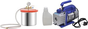 vidaXL Cameră de vid cu pompă cu o singură treaptă, 7,4 L