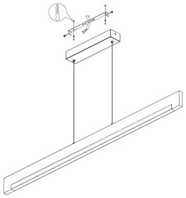 Lustră LED dimabilă pe cablu CAMACHO LED/25,5W/230V Eglo 99293